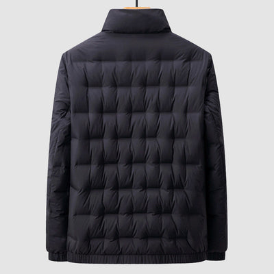 Men’s Down-Filled Quilted Jacket with Zipper