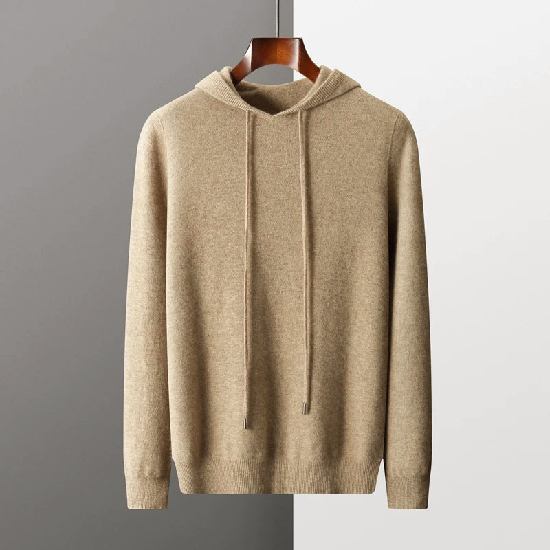 Merino Wool Winter Hoodie for Men
