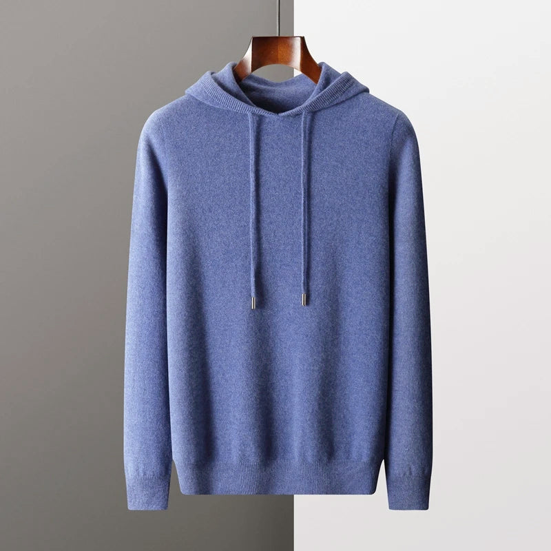 Merino Wool Winter Hoodie for Men