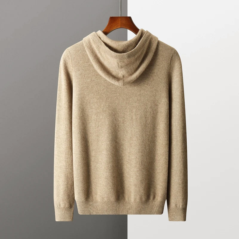 Merino Wool Winter Hoodie for Men