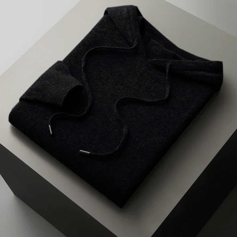 Merino Wool Winter Hoodie for Men