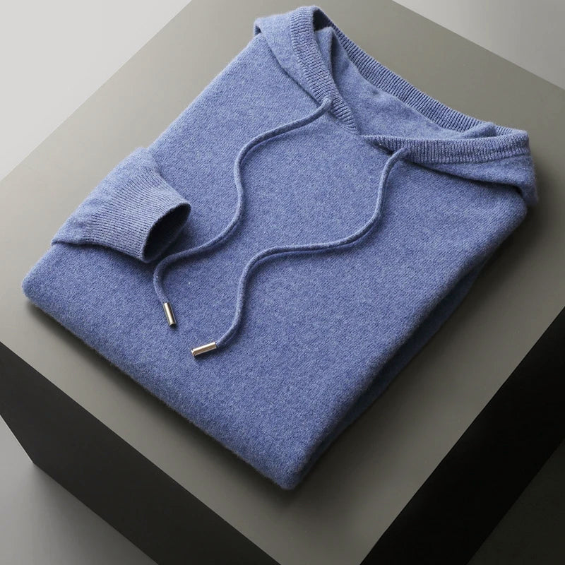 Merino Wool Winter Hoodie for Men