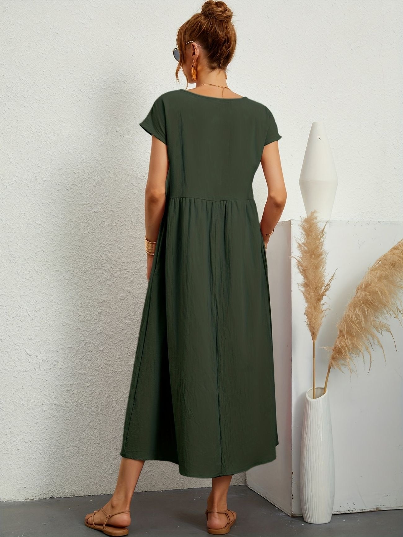 Kimber - Casual O-Neck Midi Dress