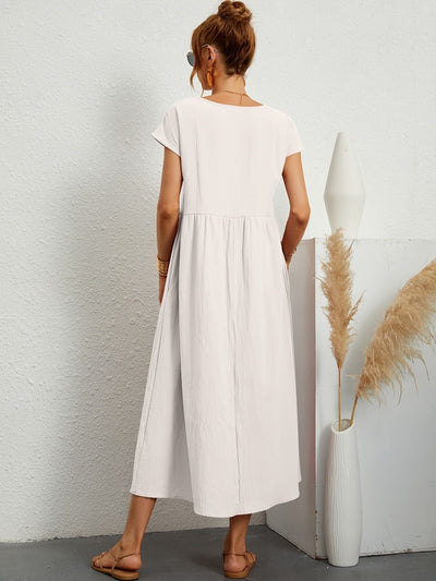 Kimber - Casual O-Neck Midi Dress