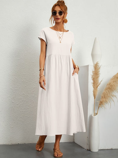 Kimber - Casual O-Neck Midi Dress