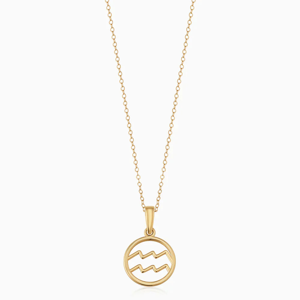 Zodiac sign necklace | White Gold 18k