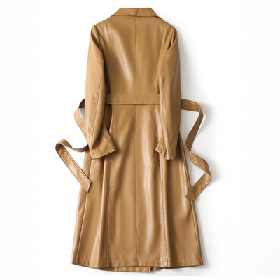 Chelsea Sheepskin Leather Trench Coat