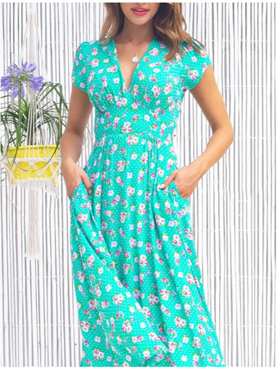 Alexa | Button-Front Midi Dress