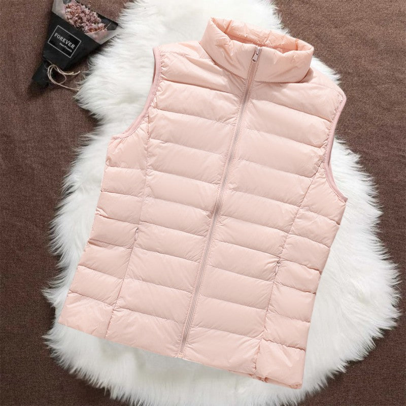 THE ELARA PUFFER VEST | LIGHT PINK