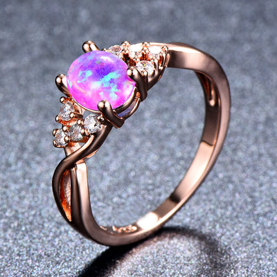 Sylva Moonhart Blue Ring | Rose Gold 14k