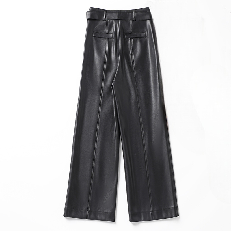 Serrano Belted Leather Pants