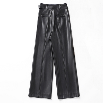 Serrano Belted Leather Pants