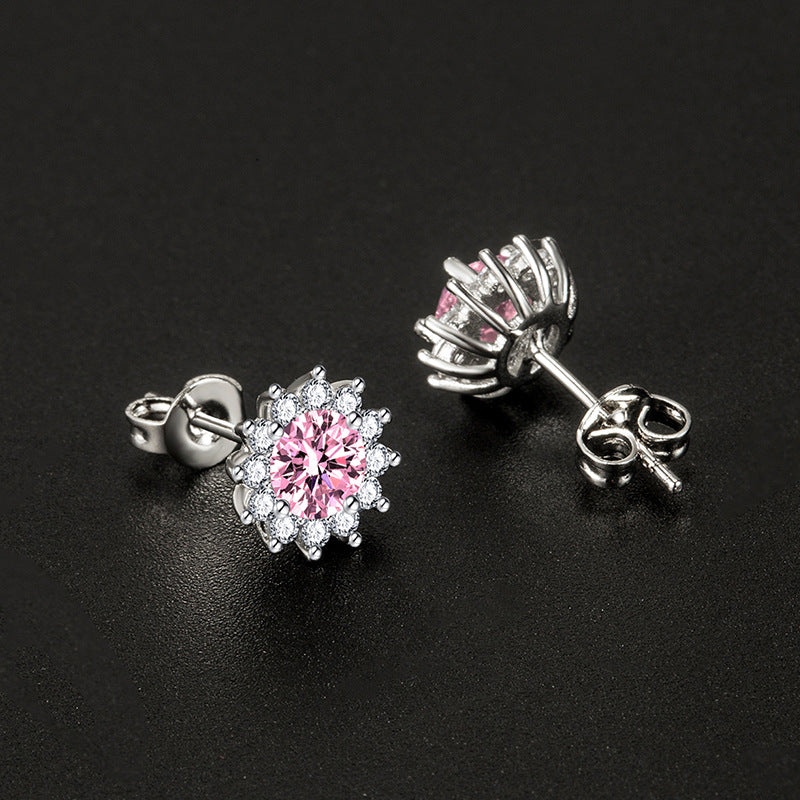 Sunlit Muse Earrings Pink | White Gold 18k