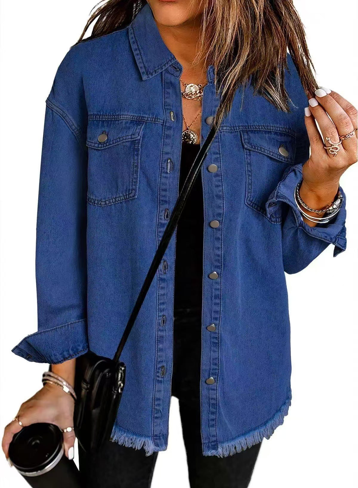 Jolien™ | Long Sleeve Denim Jacket With Pockets