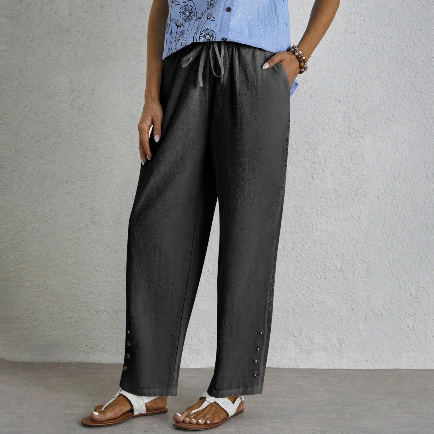 Shania™ | Relaxed Buttoned Pants