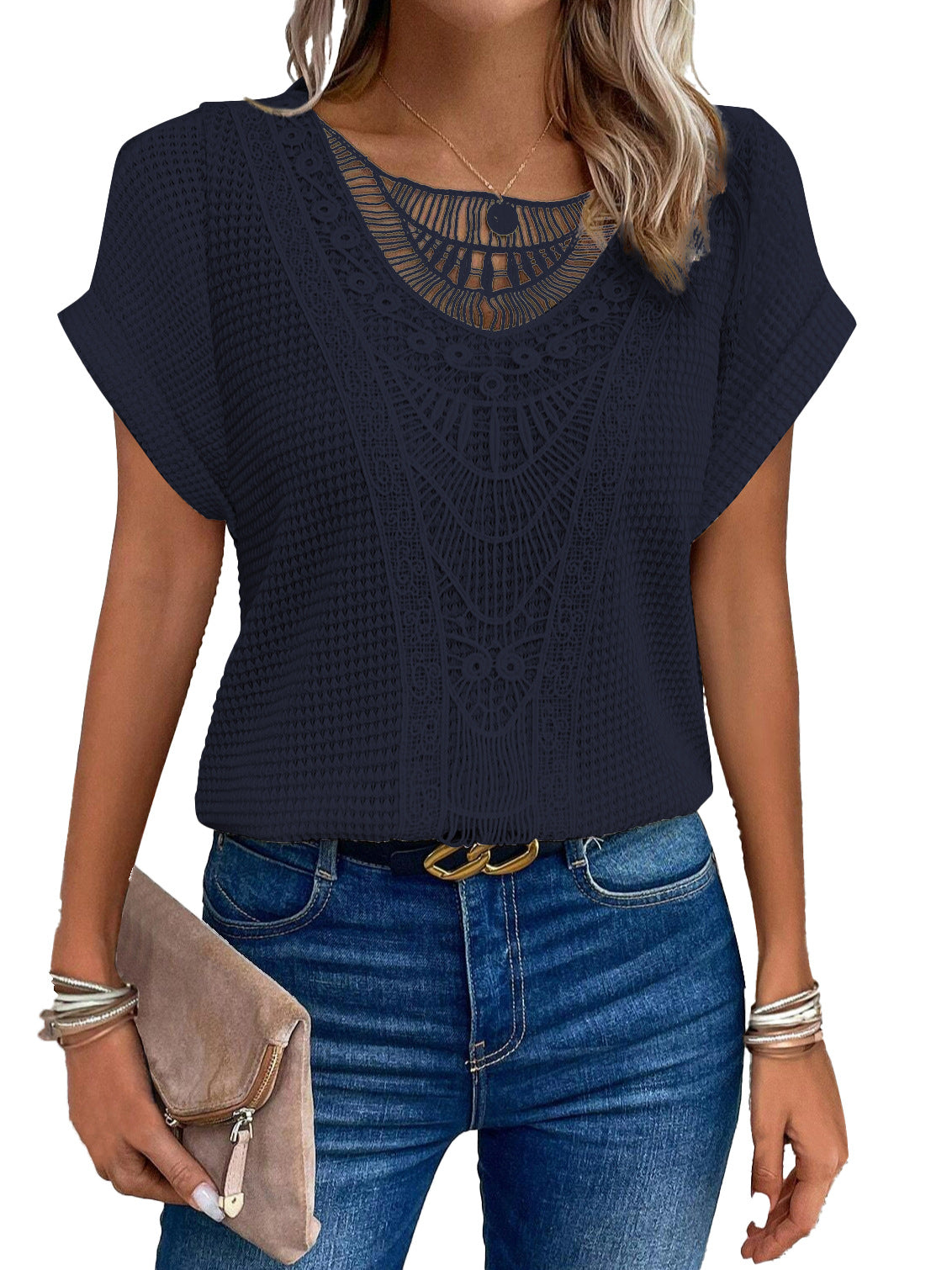Zarelle | Lace Detail Top