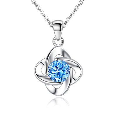 Seren Clover Loop Set Blue | White Gold 16k