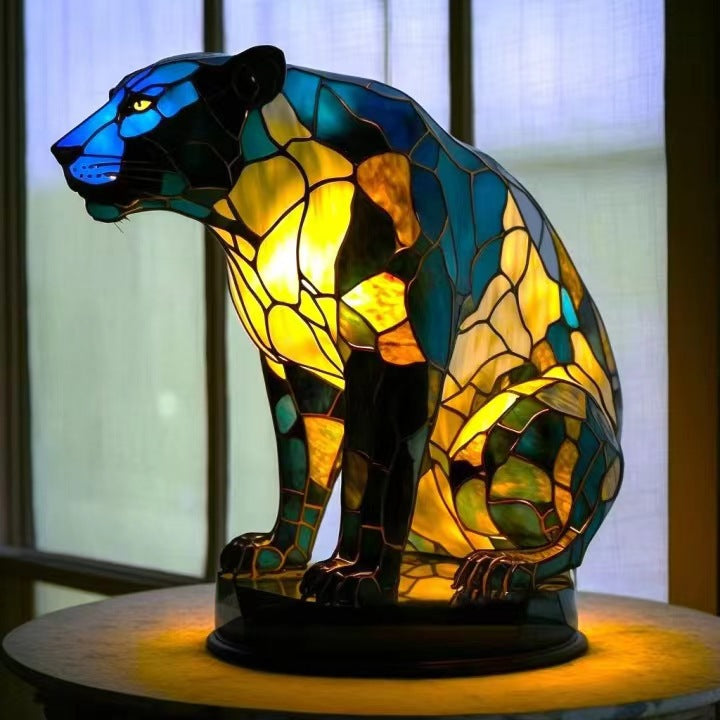 Fauve | Magic Panther Lamp in Colorful Glass