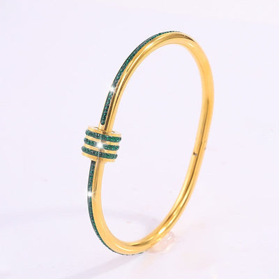 Tessandra Virelli Bracelet Green | Gold 16k