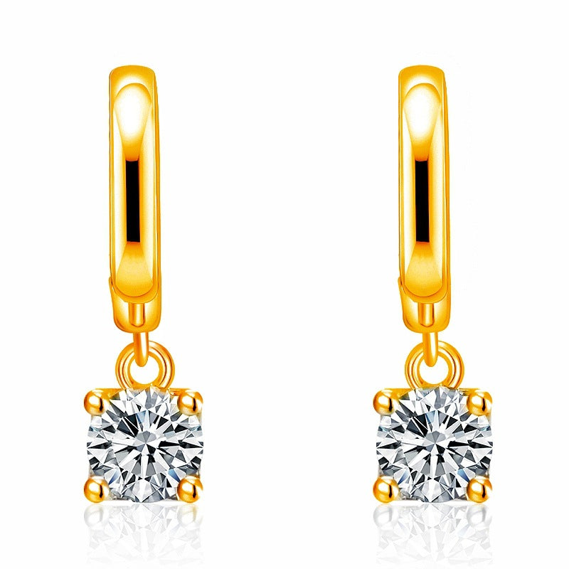 Aurora Square Drop Earrings | Gold 16k