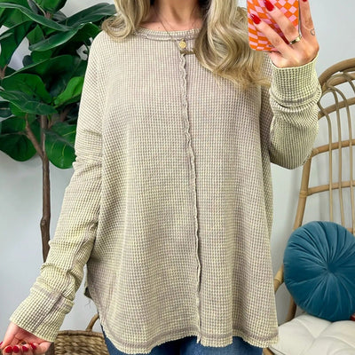 Elora™ | Effortless Crewneck Washed Top