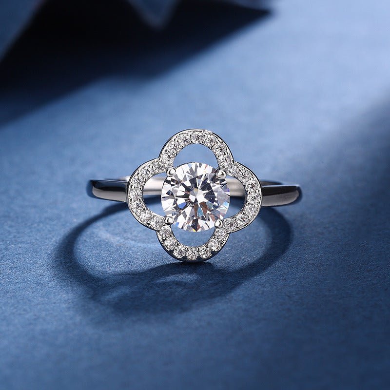 Aria Clover Charm Set | White Gold 16k