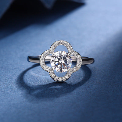 Aria Clover Charm Set | White Gold 16k