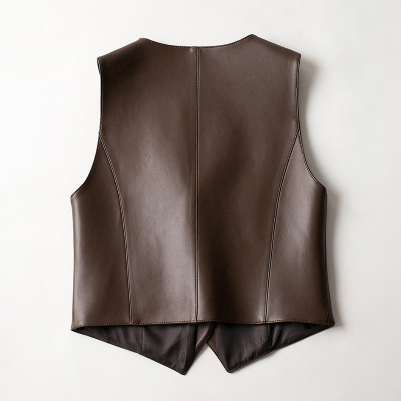Angelina Sheepskin Leather Vest