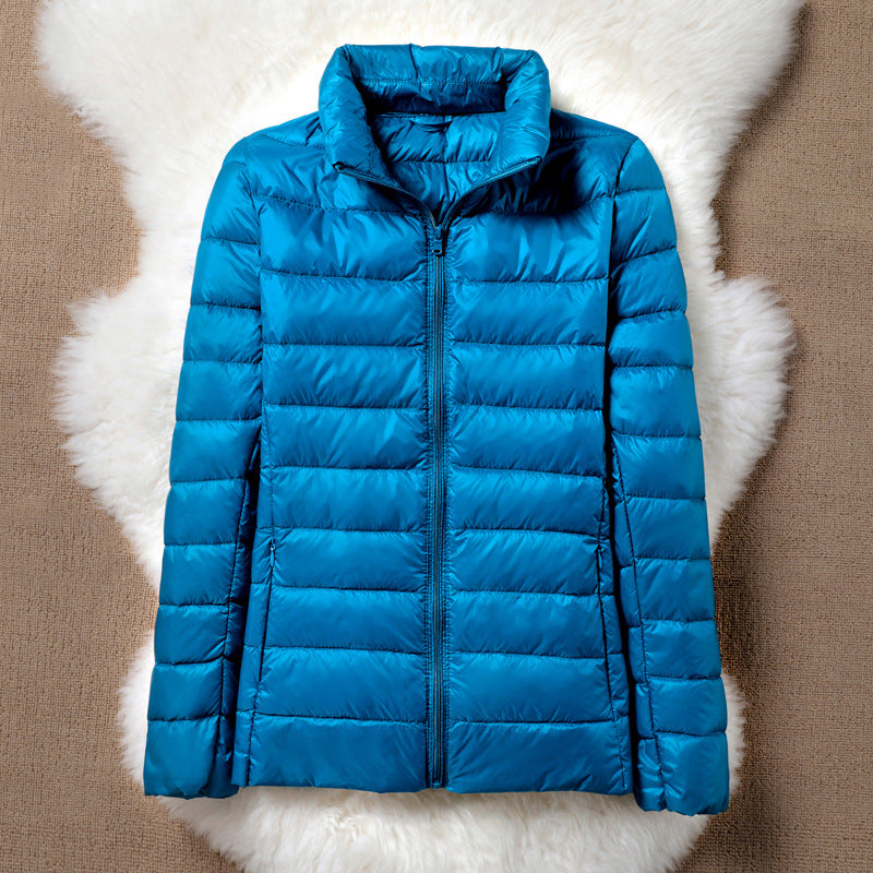 THE SERENA PUFFER JACKET | SKY BLUE