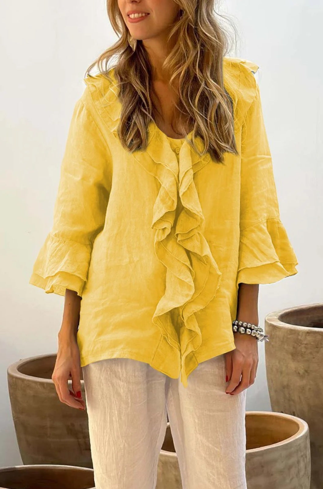Emily™ | Stylish Ruffled Blouse