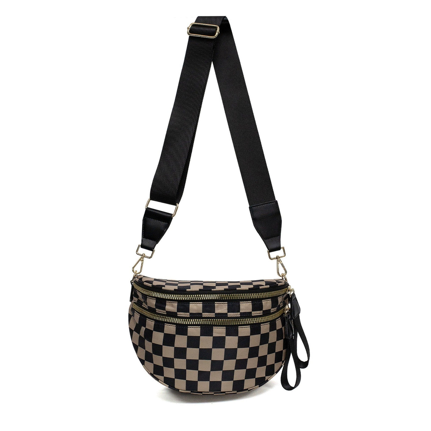 Cross Body Checkered Bum Sling Bag