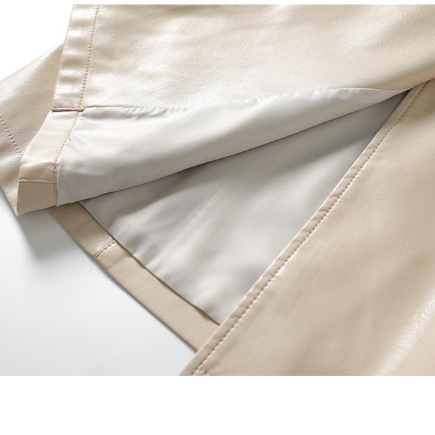 Chelsea Sheepskin Leather Trench Coat