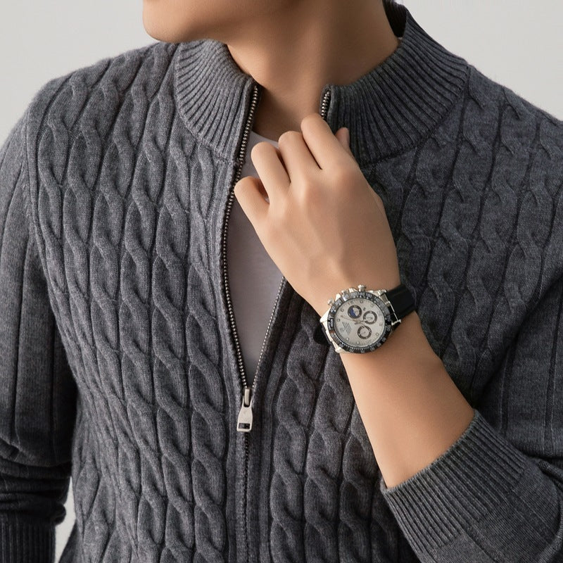Sterling Wool Zip-Up Cardigan