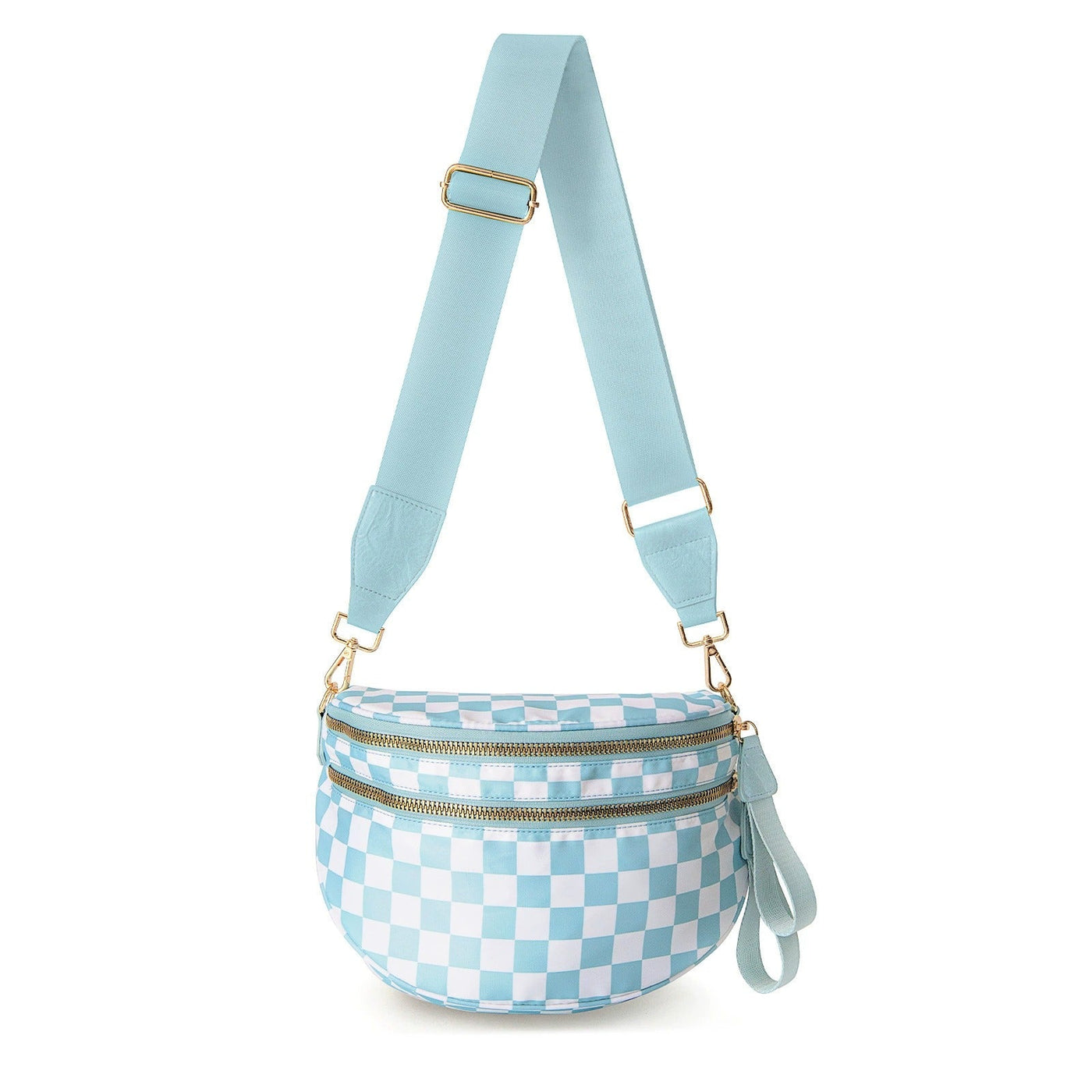 Cross Body Checkered Bum Sling Bag