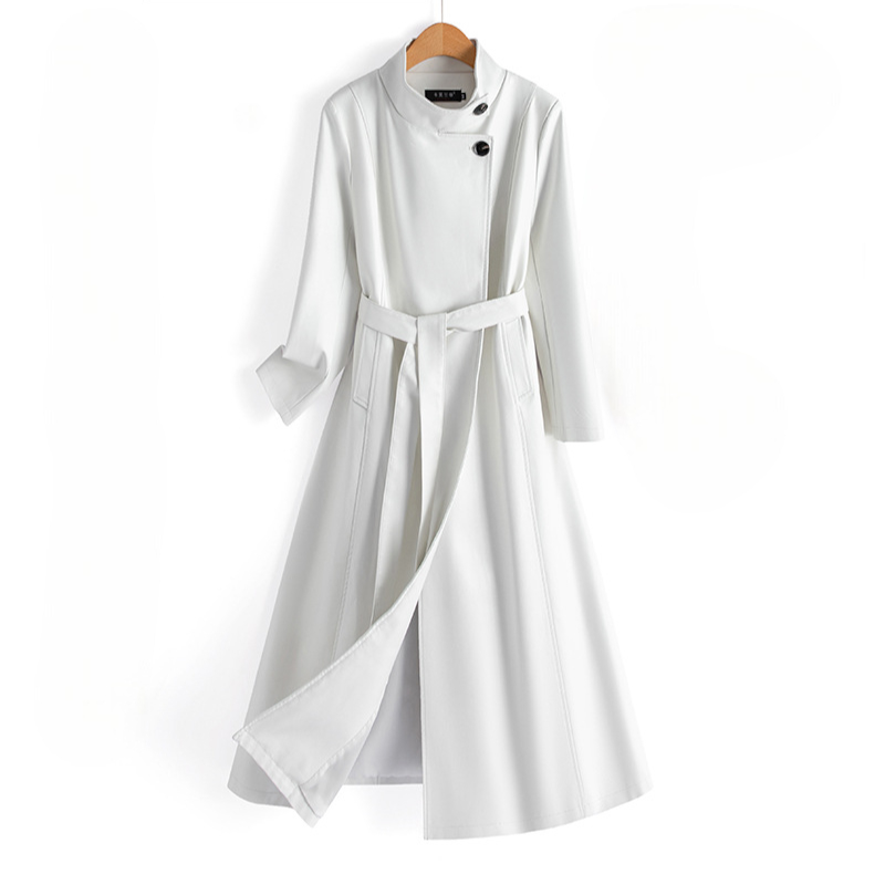 Claire Leather Wrap Coat