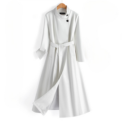 Claire Leather Wrap Coat