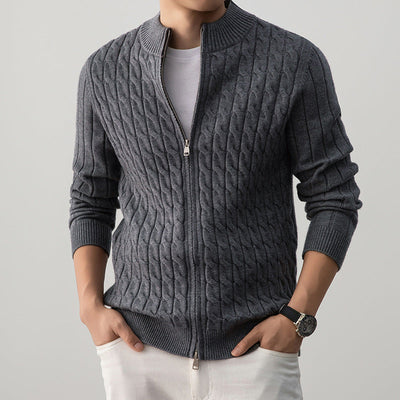 Sterling Wool Zip-Up Cardigan