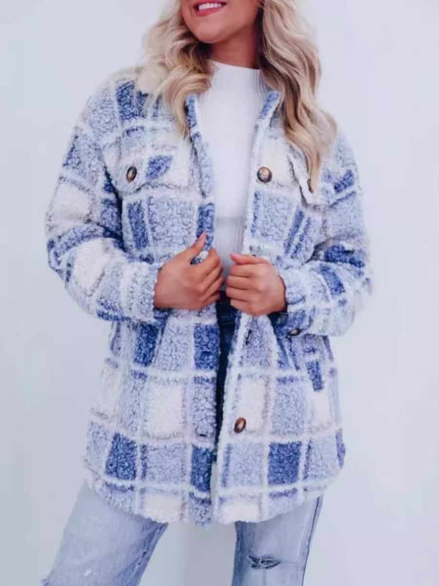 Arden™ | Cozy Plaid Button-Down Jacket