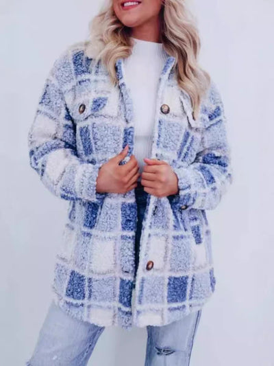 Arden™ | Cozy Plaid Button-Down Jacket