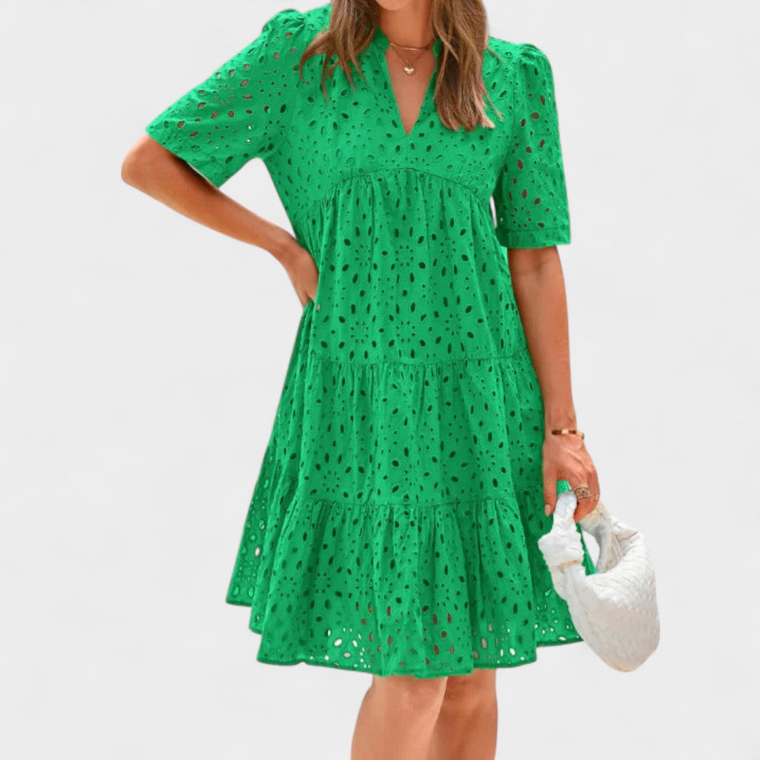 MADELINE | EYELET TIERED DRESS