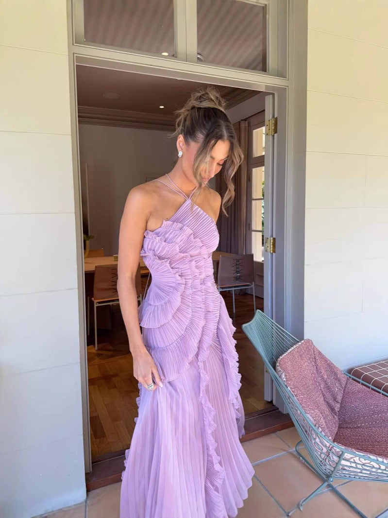 Juliette | Ruffle Halter Dress