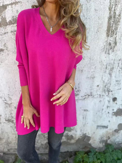 Leona™ | Relaxed V-Neck Knit Tunic