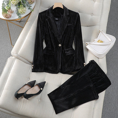 Grace | Women’s Casual Tailored Suit Set with Long Blazer