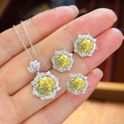 Amara Goldenrose Set | White Gold 14k