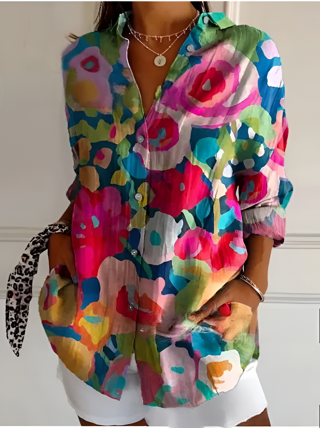 Helene™ | Colorful and Refined Blouse