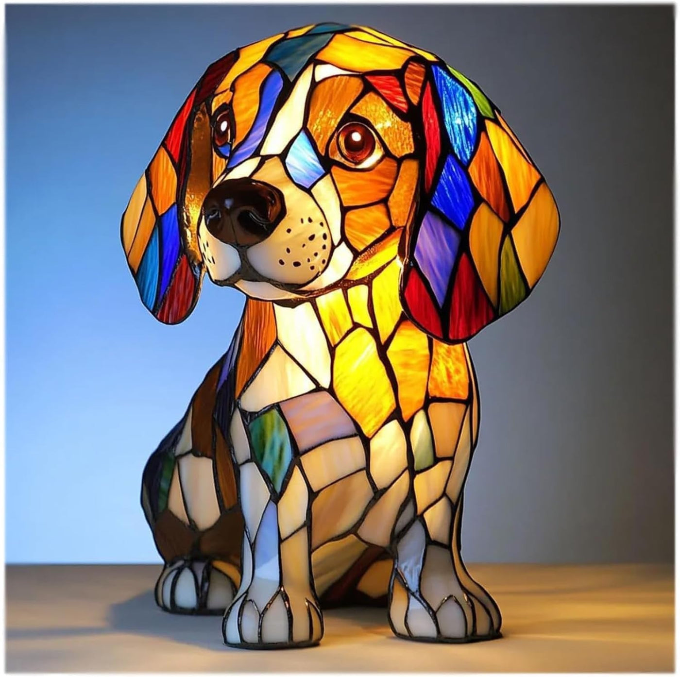 Coco | Magical Glass Lamp for Dogs in Colorful Design
