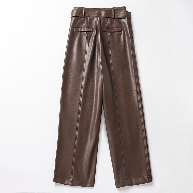 Serrano Belted Leather Pants