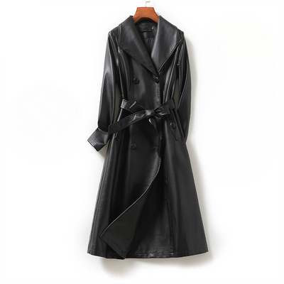 Chelsea Sheepskin Leather Trench Coat