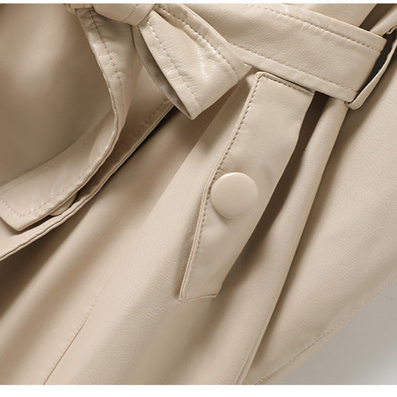 Chelsea Sheepskin Leather Trench Coat