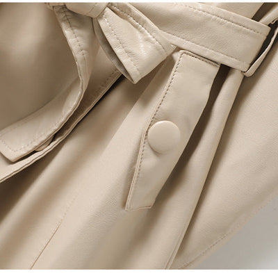 Chelsea Sheepskin Leather Trench Coat